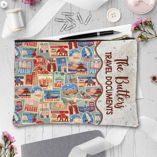 Documents de voyage familiaux - Pochette de voyage personnalisée