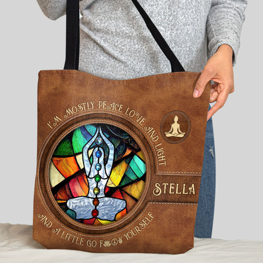 Je suis surtout la paix - Sac fourre-tout de yoga personnalisé