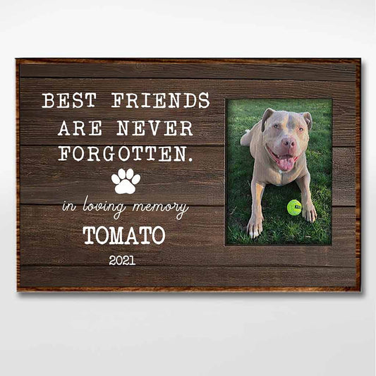 Les meilleurs amis ne sont jamais oubliés - Affiche personnalisée pour chien 102021