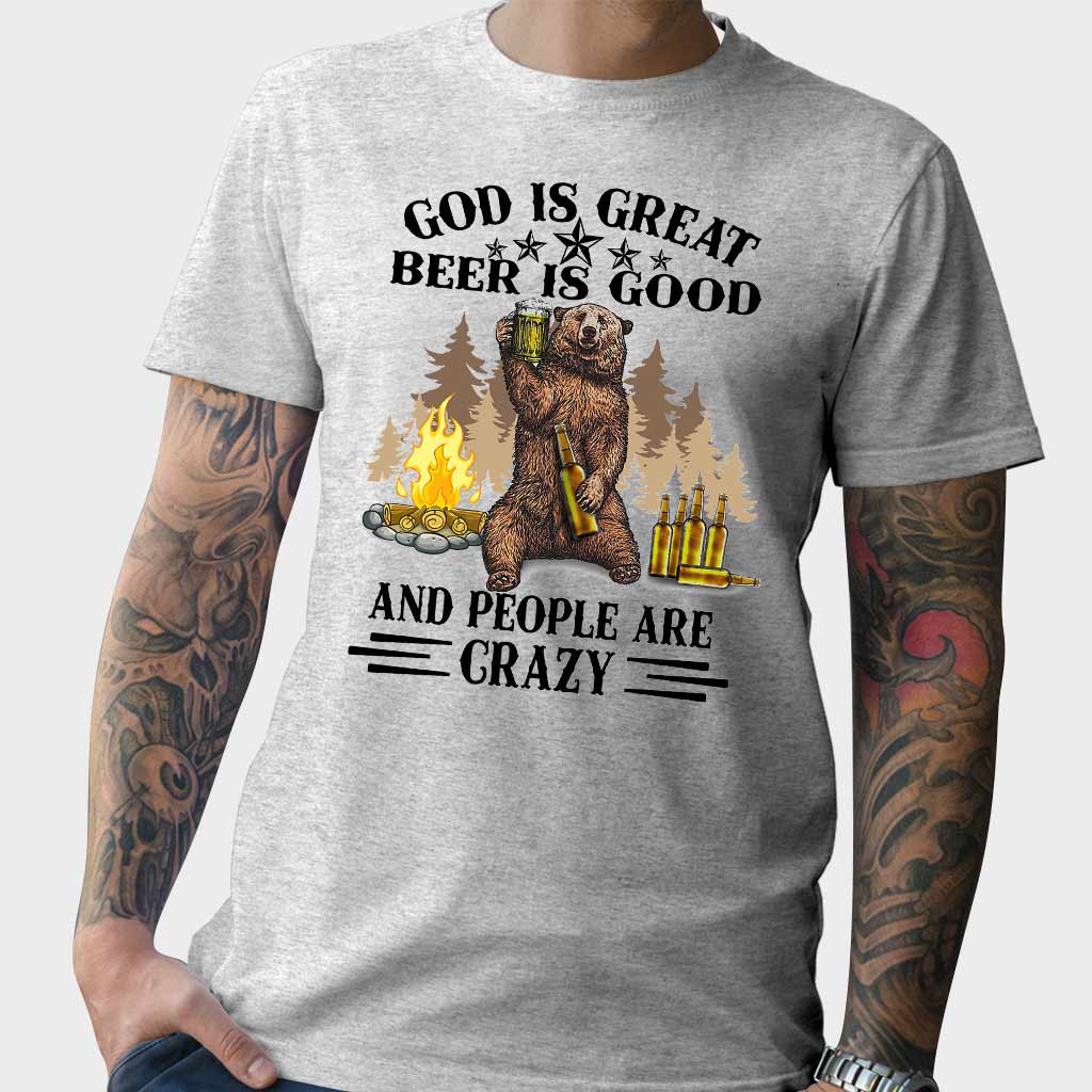 God Is Great Beer Is Good - Camping T-shirt and Hoodie 112021