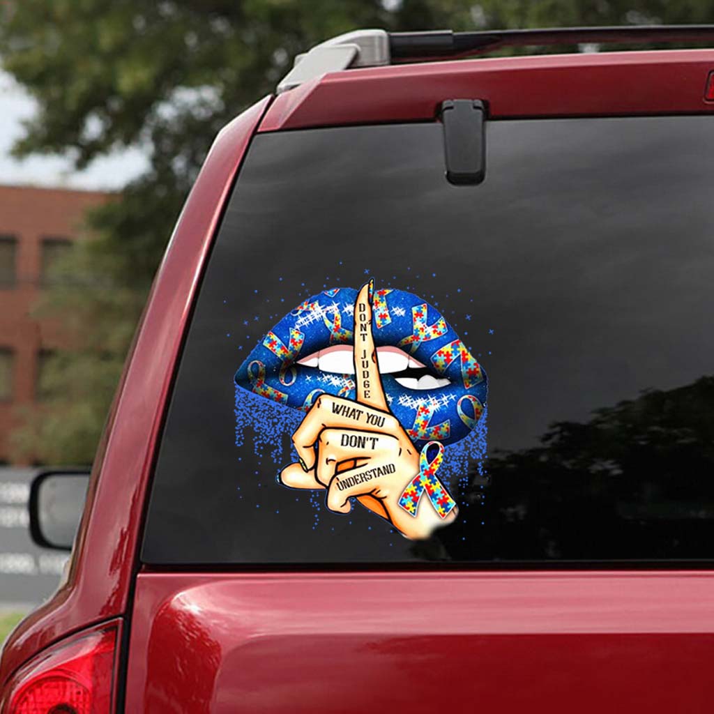 Ne jugez pas ce que vous ne comprenez pas - Autocollant de sensibilisation à l'autisme (intégral, 112021)