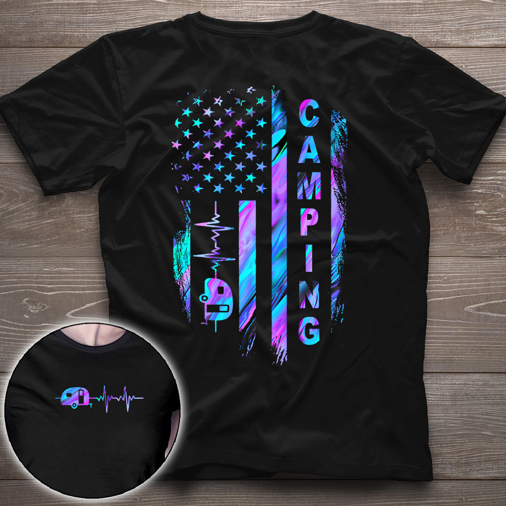 Drapeau de camping - T-shirt et sweat à capuche hologramme 1121