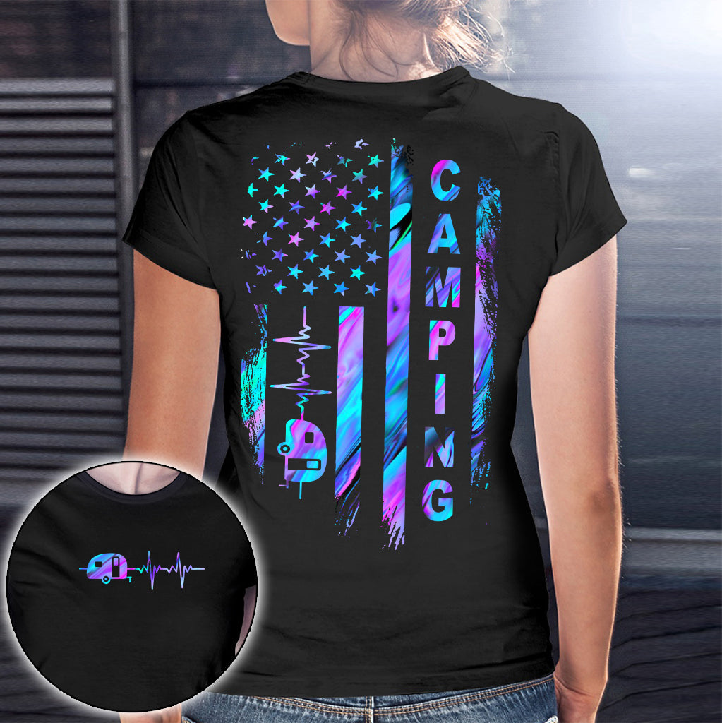 Drapeau de camping - T-shirt et sweat à capuche hologramme 1121