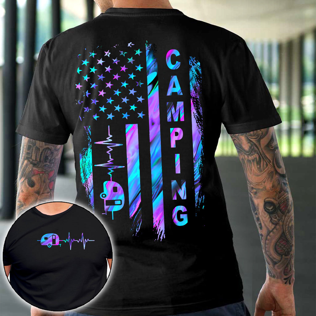 Drapeau de camping - T-shirt et sweat à capuche hologramme 1121