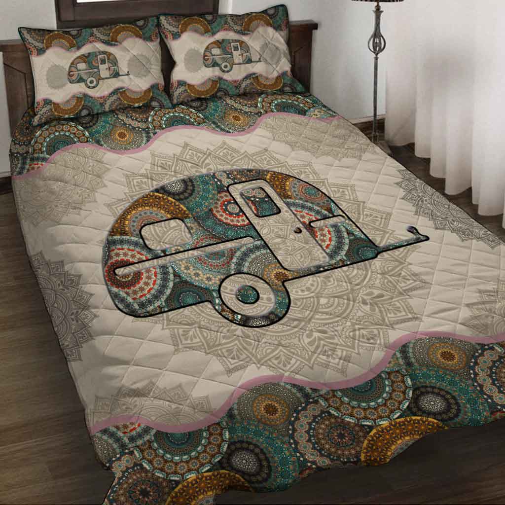 Ensemble de courtepointe Love Camping 112021