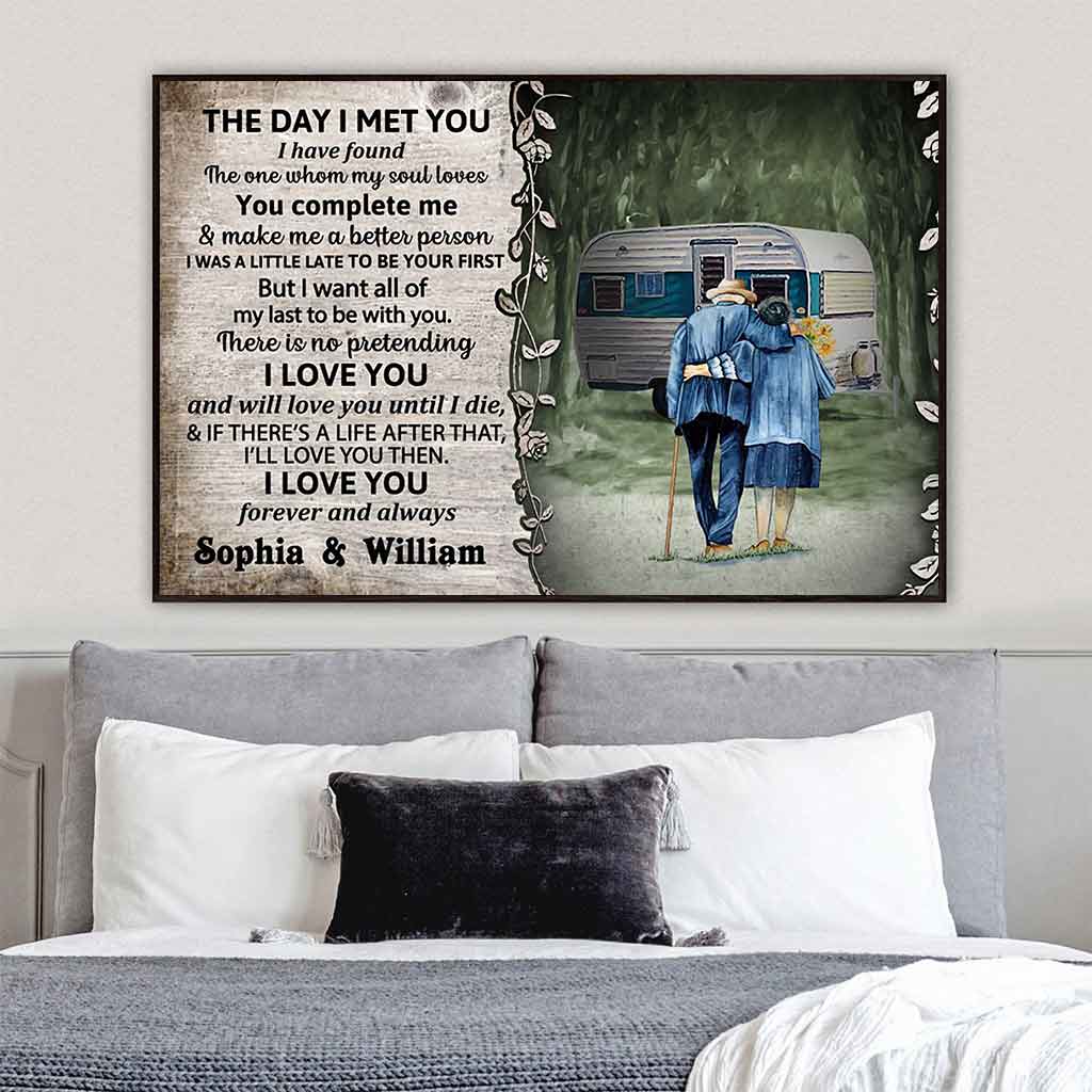 Le jour où je t'ai rencontré(e) - Affiche de camping personnalisée 1121