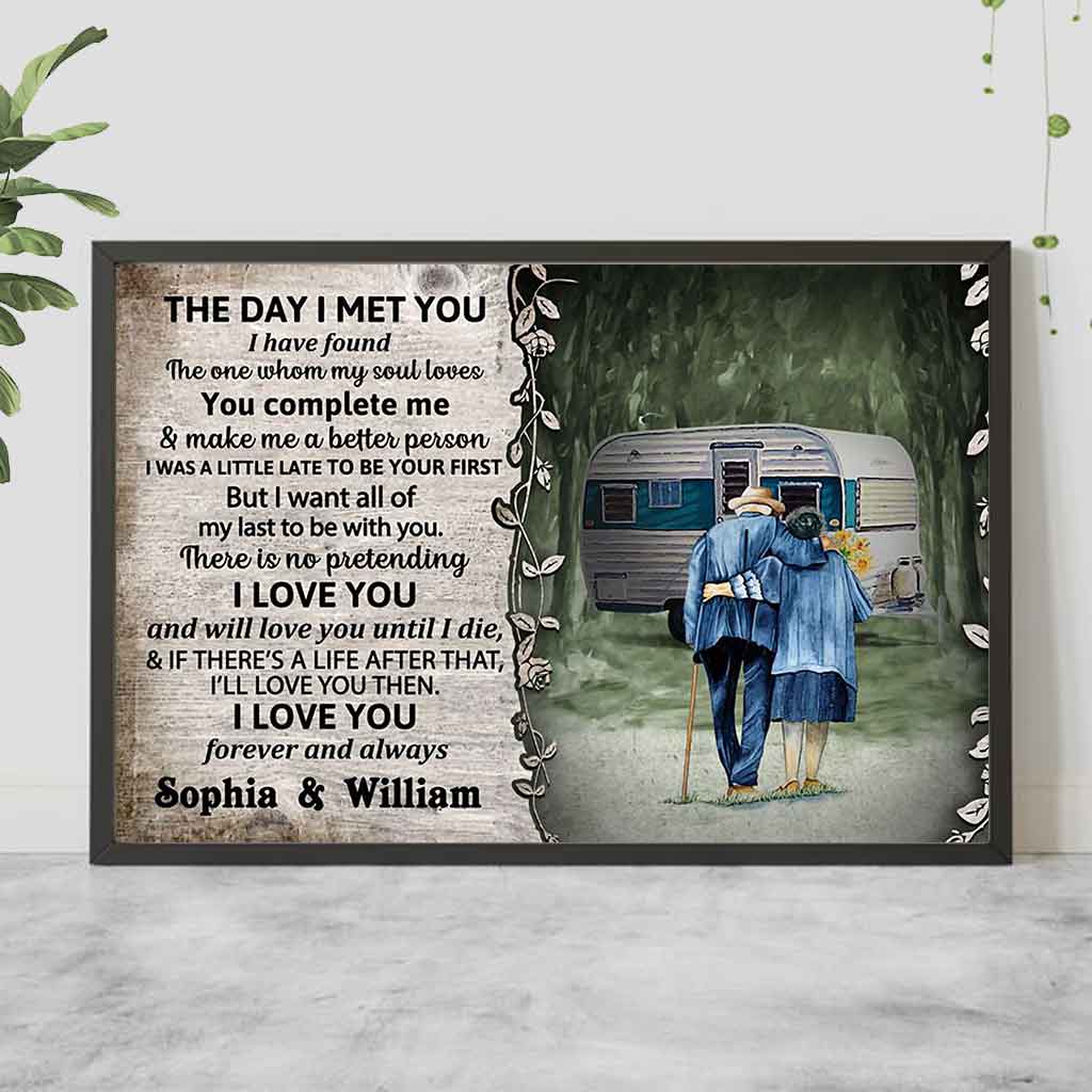 Le jour où je t'ai rencontré(e) - Affiche de camping personnalisée 1121