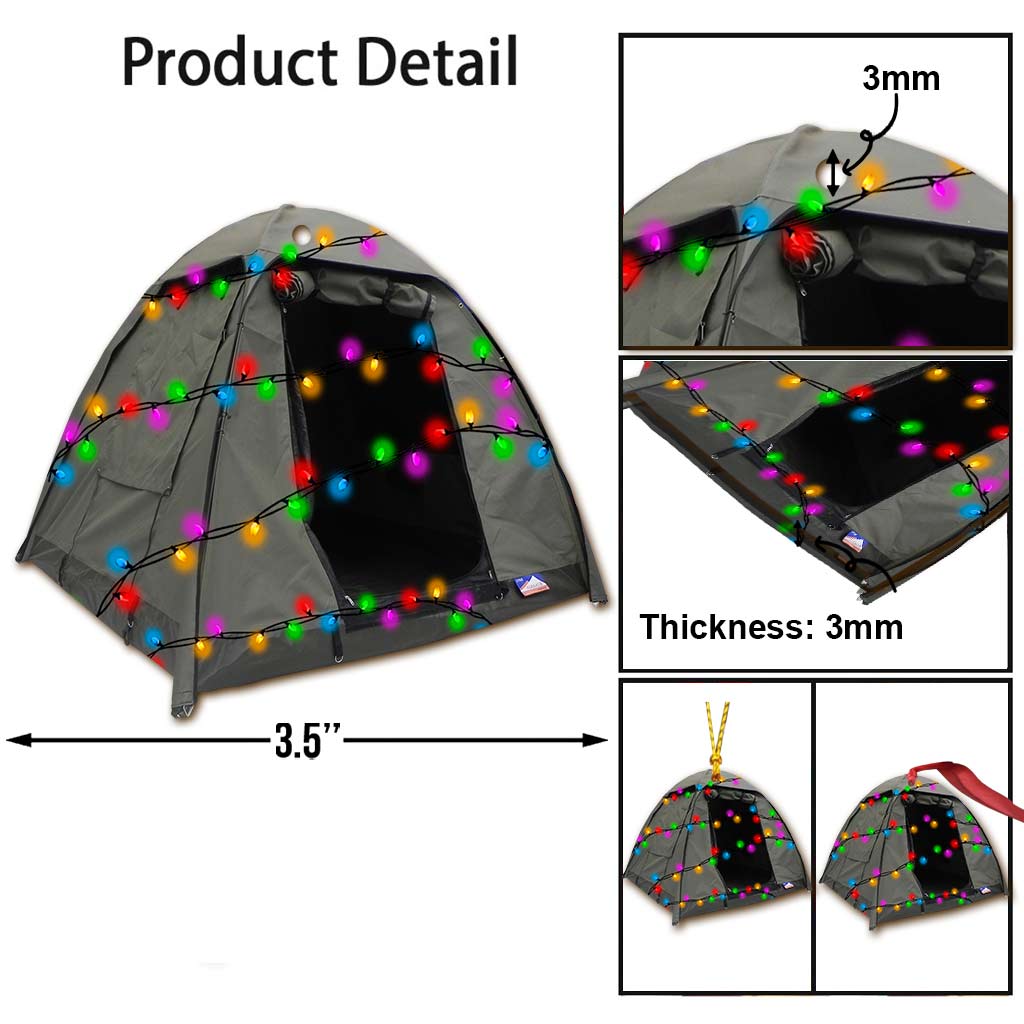 Collection d'articles de camping - Décoration de Noël pour le camping (Imprimée des deux côtés)