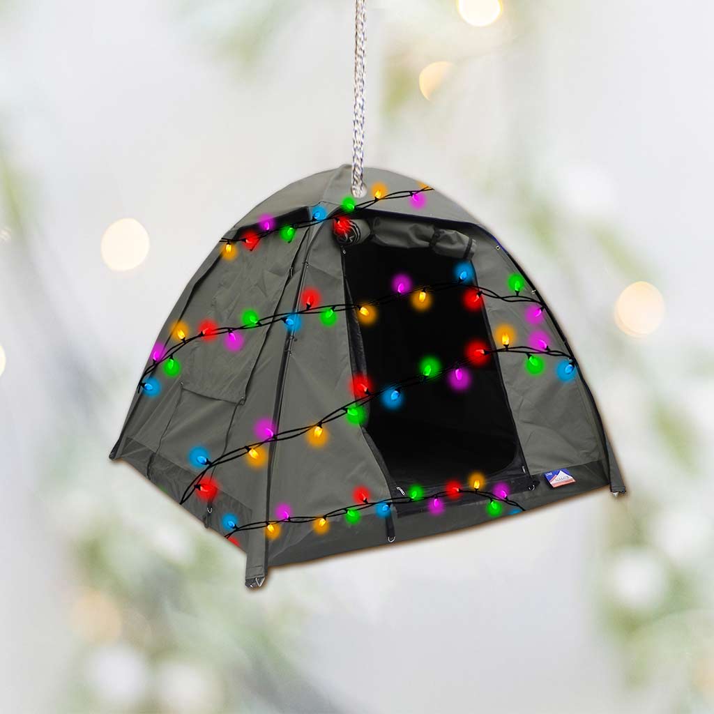 Collection d'articles de camping - Décoration de Noël pour le camping (Imprimée des deux côtés)