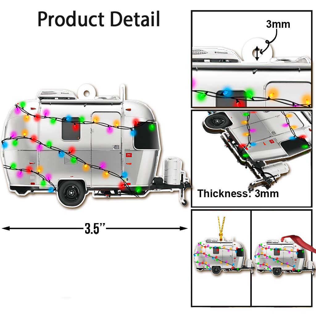Collection d'articles de camping - Décoration de Noël pour le camping (Imprimée des deux côtés)