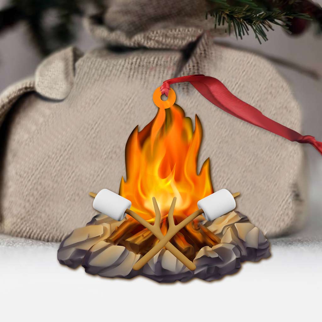 Collection d'articles de camping - Décoration de Noël pour le camping (Imprimée des deux côtés)
