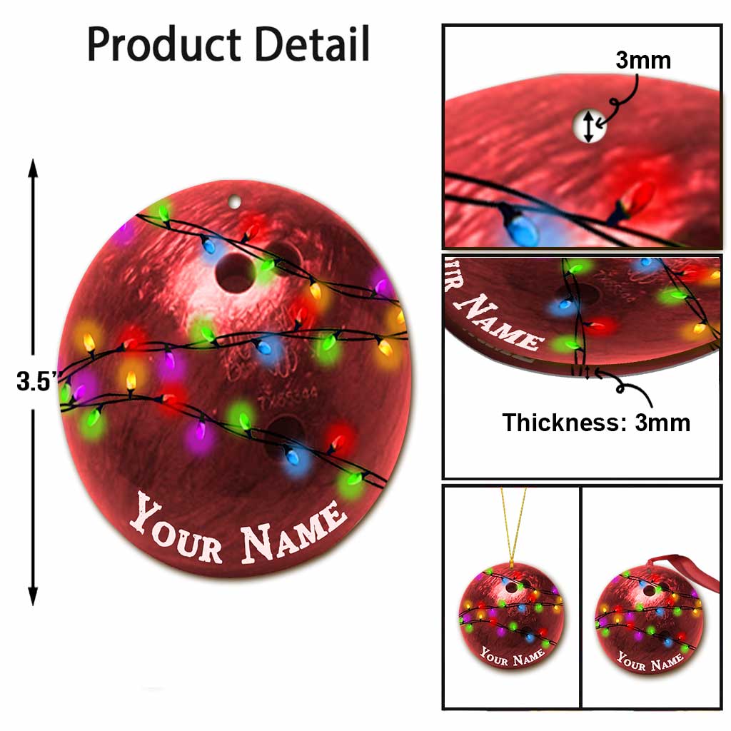 Collection d'articles de bowling - Ornement de bowling de Noël personnalisé (Impression recto verso)