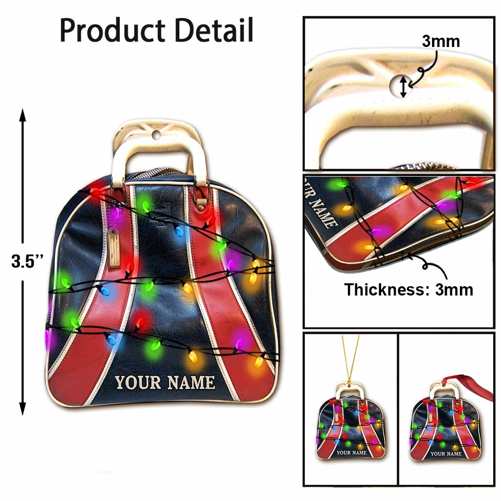 Collection d'articles de bowling - Ornement de bowling de Noël personnalisé (Impression recto verso)