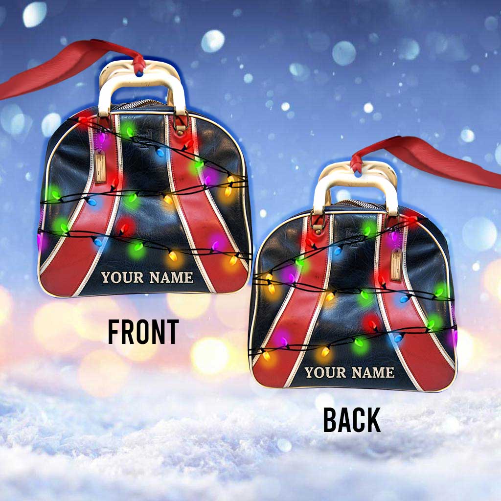 Collection d'articles de bowling - Ornement de bowling de Noël personnalisé (Impression recto verso)