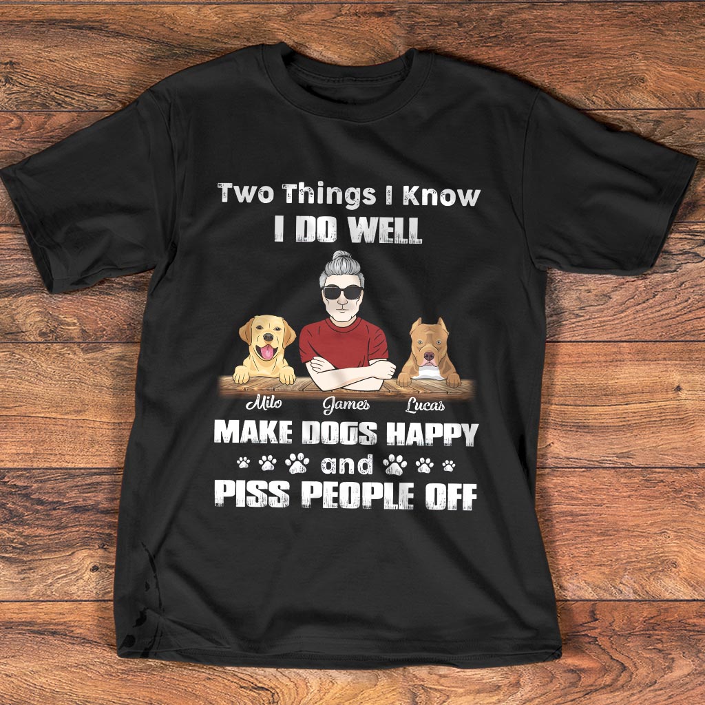 Deux choses que je sais - T-shirt et sweat à capuche personnalisés pour chien