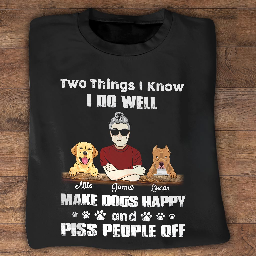 Deux choses que je sais - T-shirt et sweat à capuche personnalisés pour chien