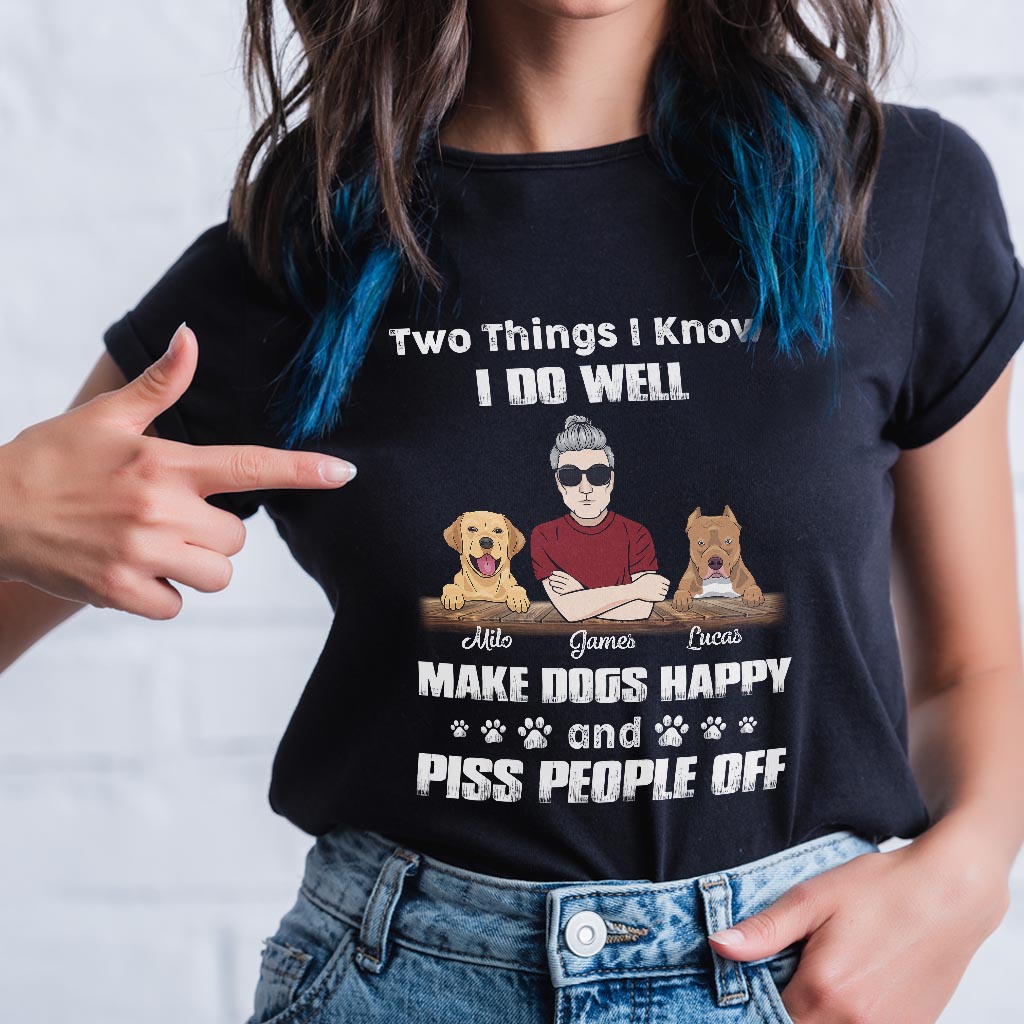 Deux choses que je sais - T-shirt et sweat à capuche personnalisés pour chien