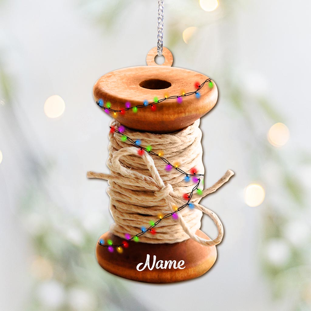 Sewing Items Collection - Personalized Christmas Sewing Ornament (Printed On Both Sides)