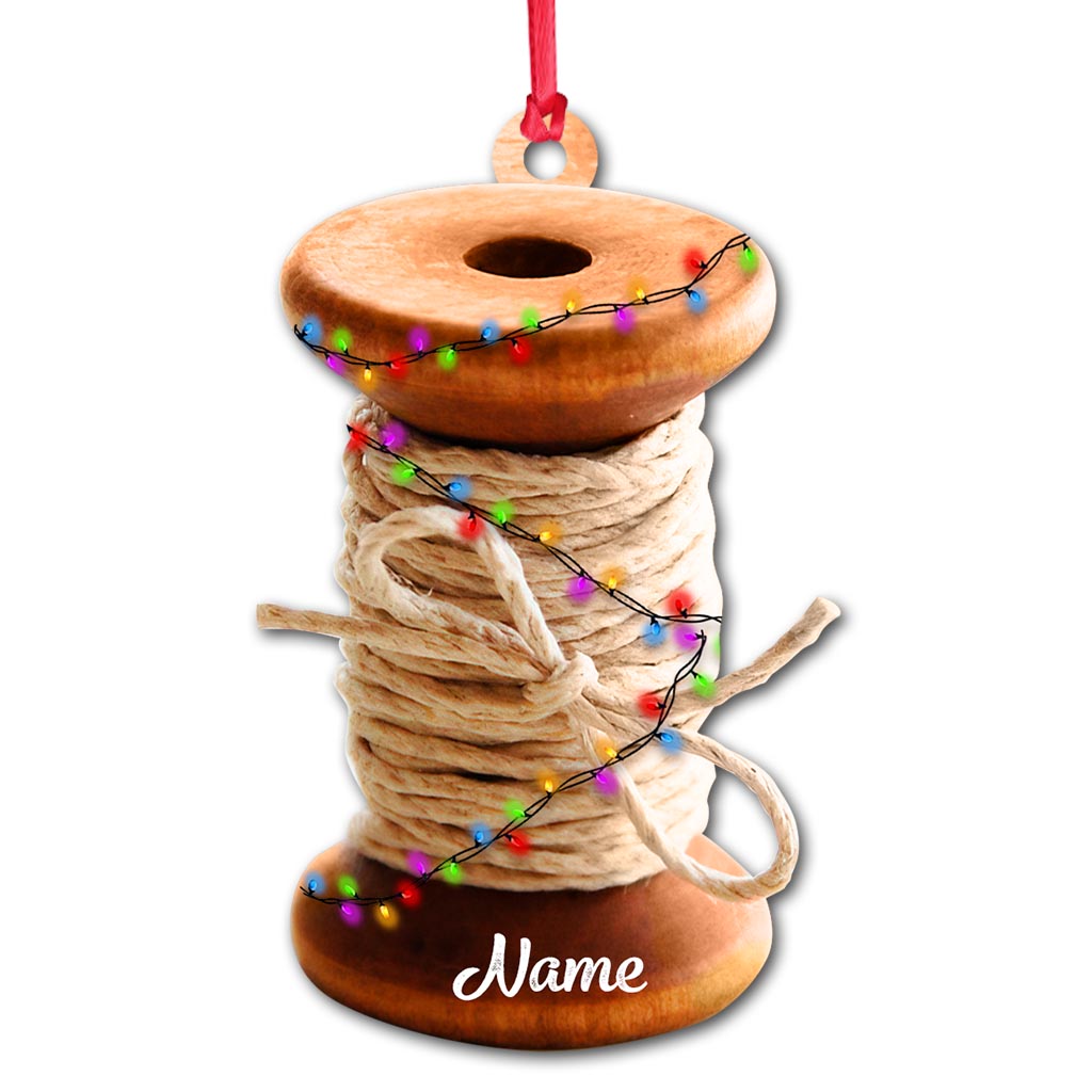 Sewing Items Collection - Personalized Christmas Sewing Ornament (Printed On Both Sides)