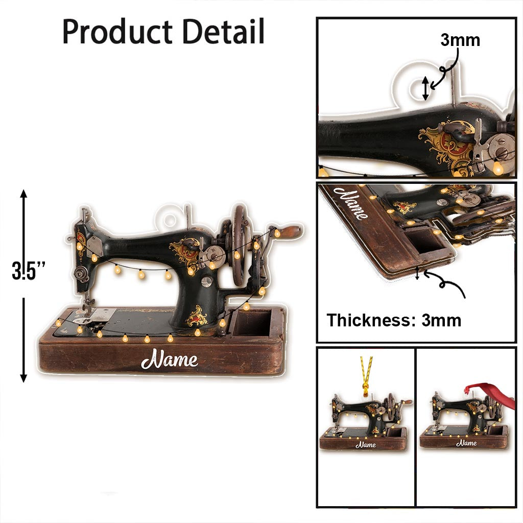 Collection d'articles de couture - Ornement de Noël transparent personnalisé