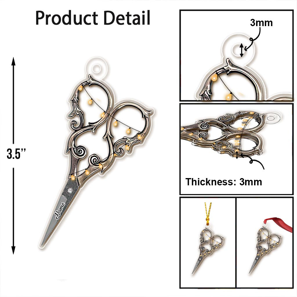 Collection d'articles de couture - Ornement de Noël transparent personnalisé