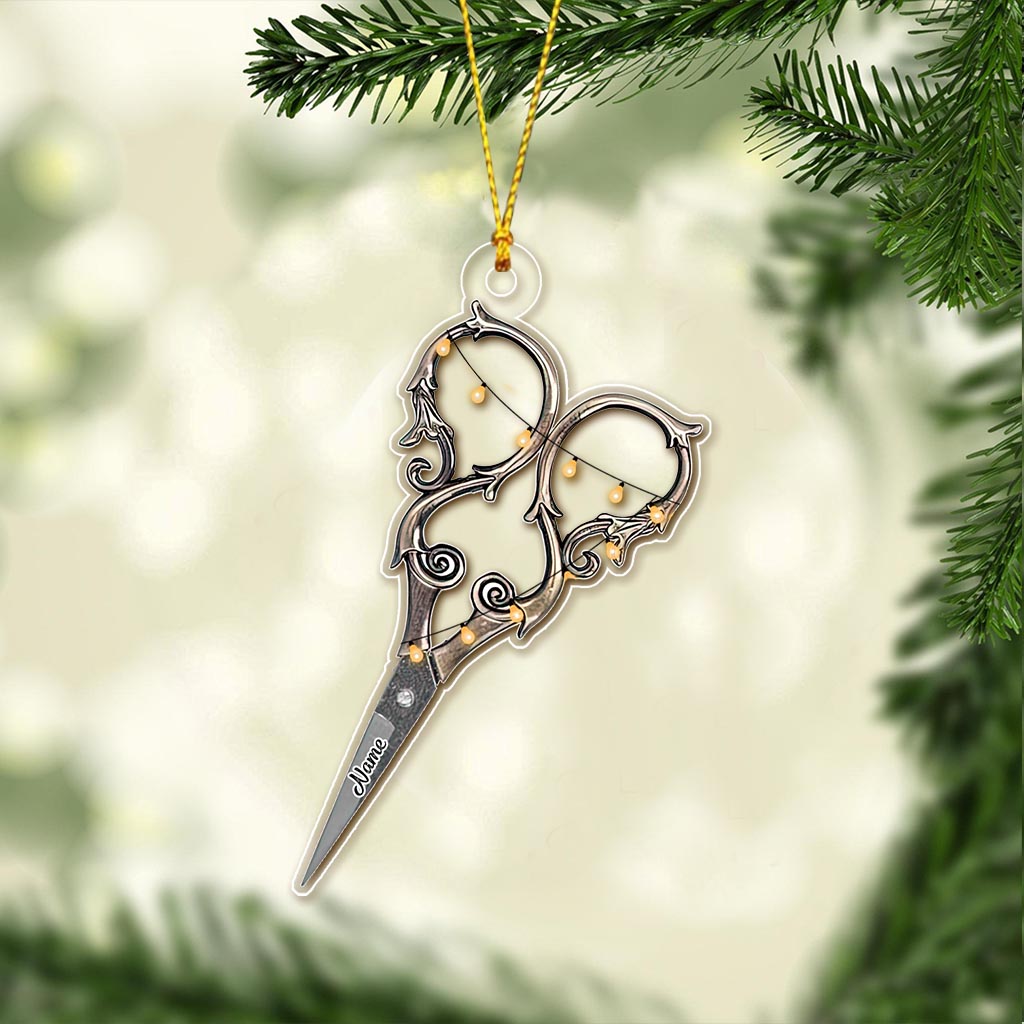 Collection d'articles de couture - Ornement de Noël transparent personnalisé