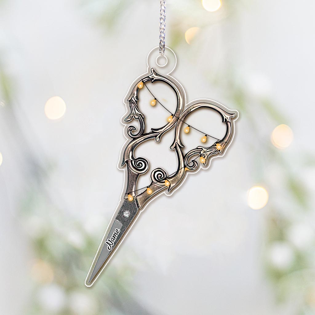 Collection d'articles de couture - Ornement de Noël transparent personnalisé