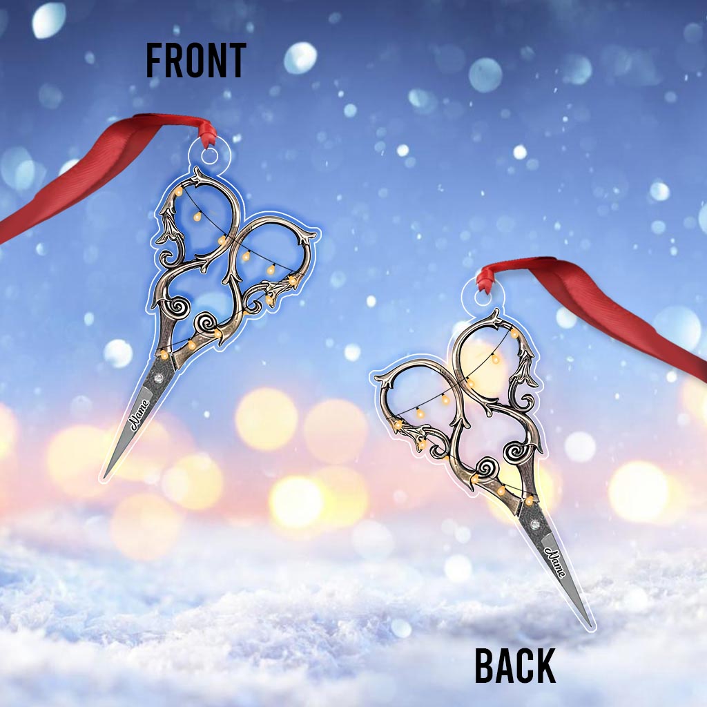 Collection d'articles de couture - Ornement de Noël transparent personnalisé