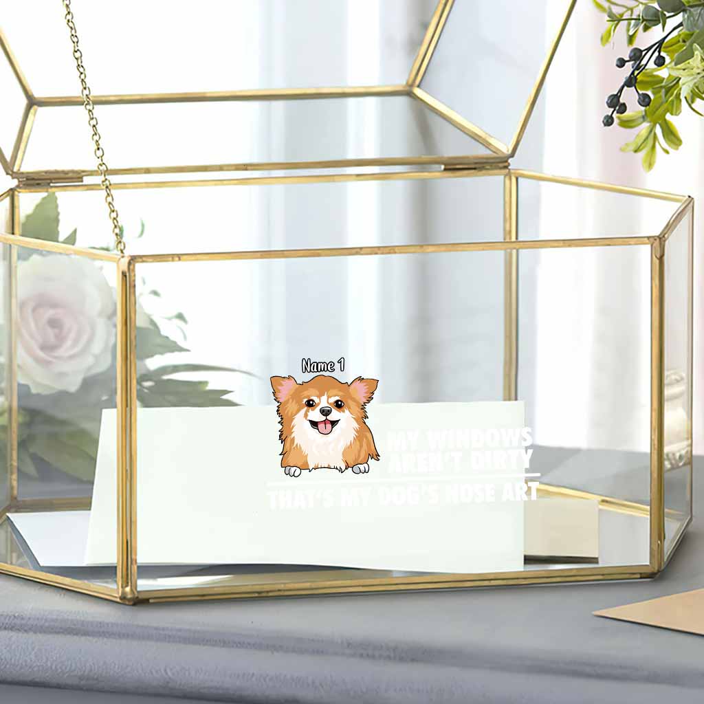 Mes fenêtres ne sont pas sales - Autocollant personnalisé pour chien