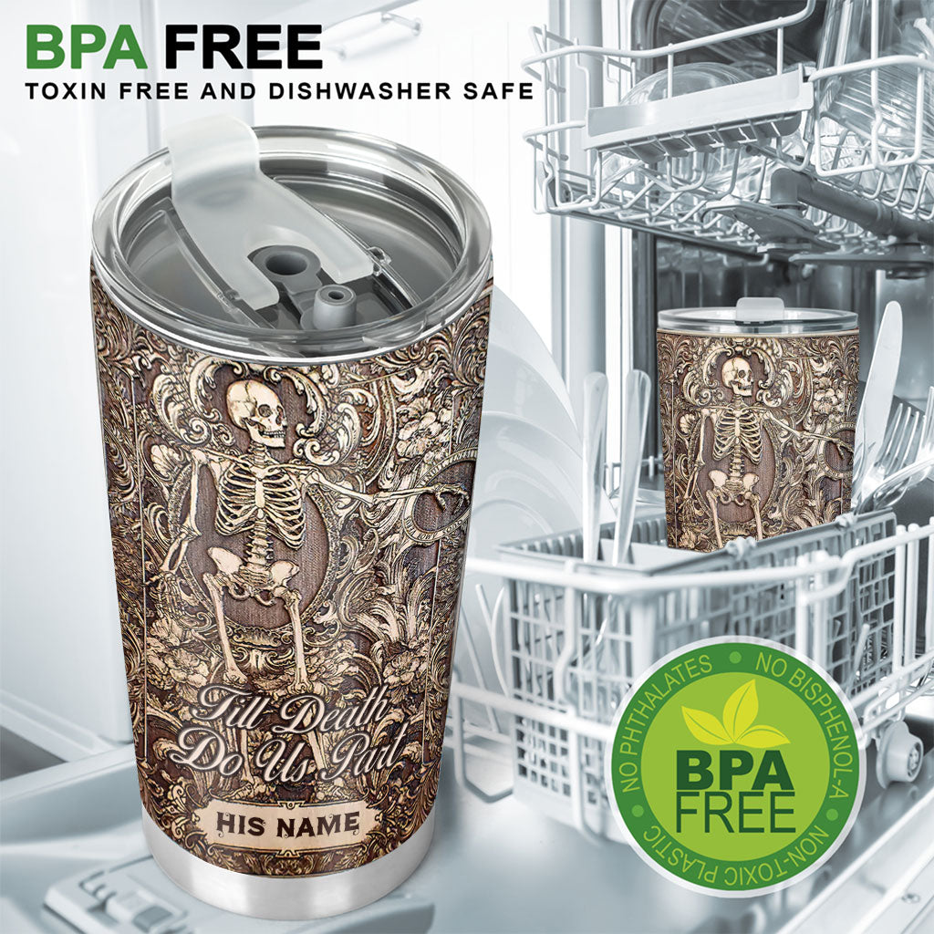 Jusqu'à ce que la mort nous sépare - Gobelet isotherme personnalisé pour couple