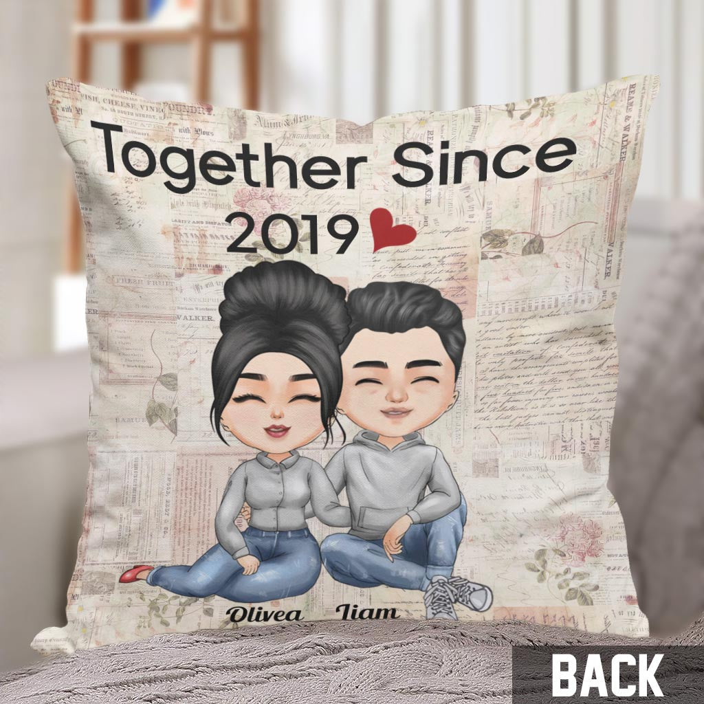 Together Since - Personalized Couple Throw Pillow