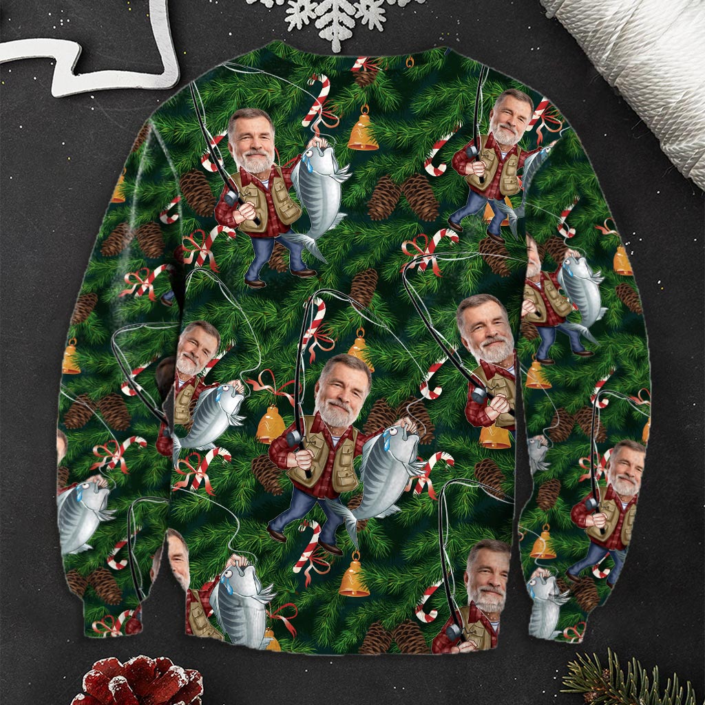 Amoureux de la pêche - Pull moche de pêche personnalisé