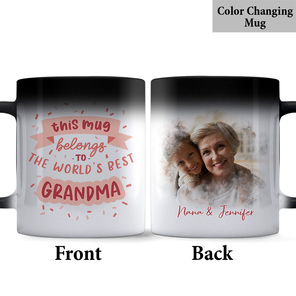 Cette tasse appartient à la meilleure grand-mère - Tasse personnalisée pour grand-mère