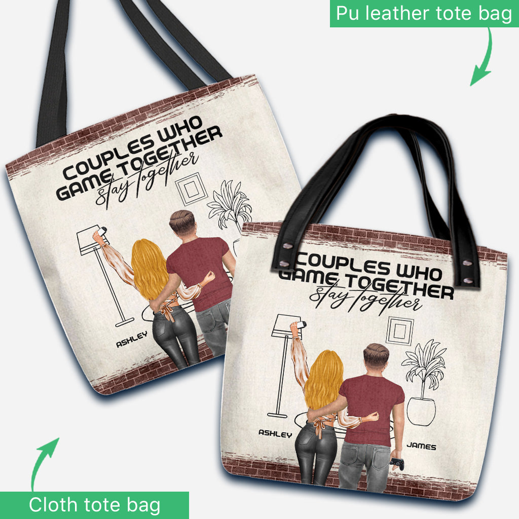 Les couples qui jouent ensemble restent ensemble - Sac fourre-tout personnalisé pour jeux vidéo