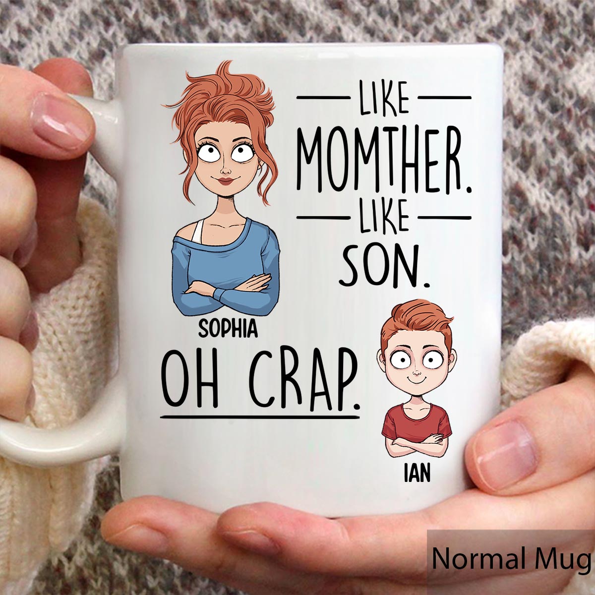 Tel père, telle fille, tel fils - Cadeau pour papa, maman, fils, fille - Mug personnalisé