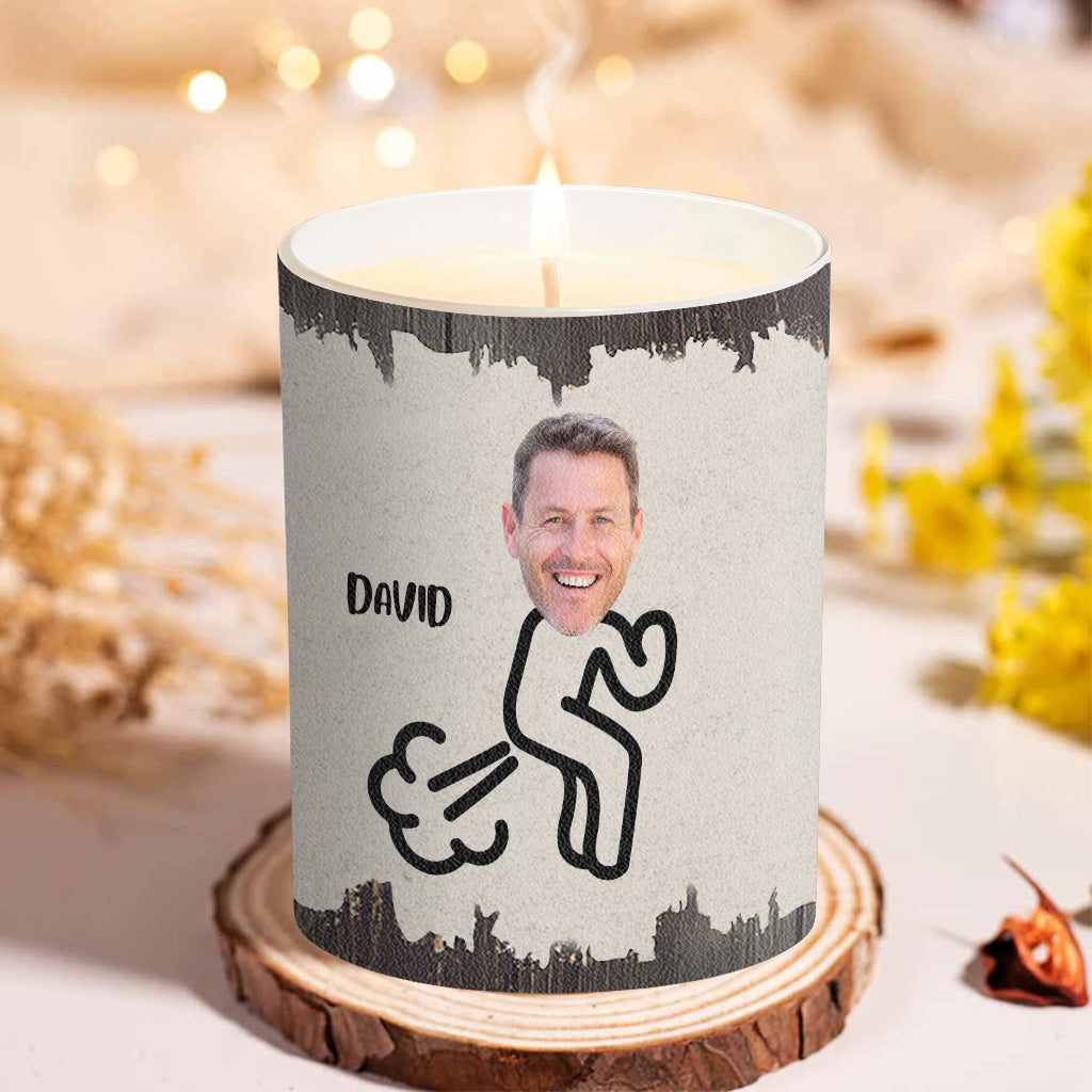 Fart Extinguisher - Gift for dad, grandma, grandpa, mom, uncle, aunt, son, daughter, brother, sister, granddaughter, grandson, husband, wife, boyfriend, girlfriend, friend - Personalized Candle With Wooden Lid