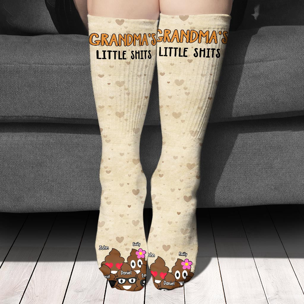Les petits chouchous de papa - Cadeau pour papa, grand-mère, grand-père, maman, oncle, tante - Chaussettes personnalisées
