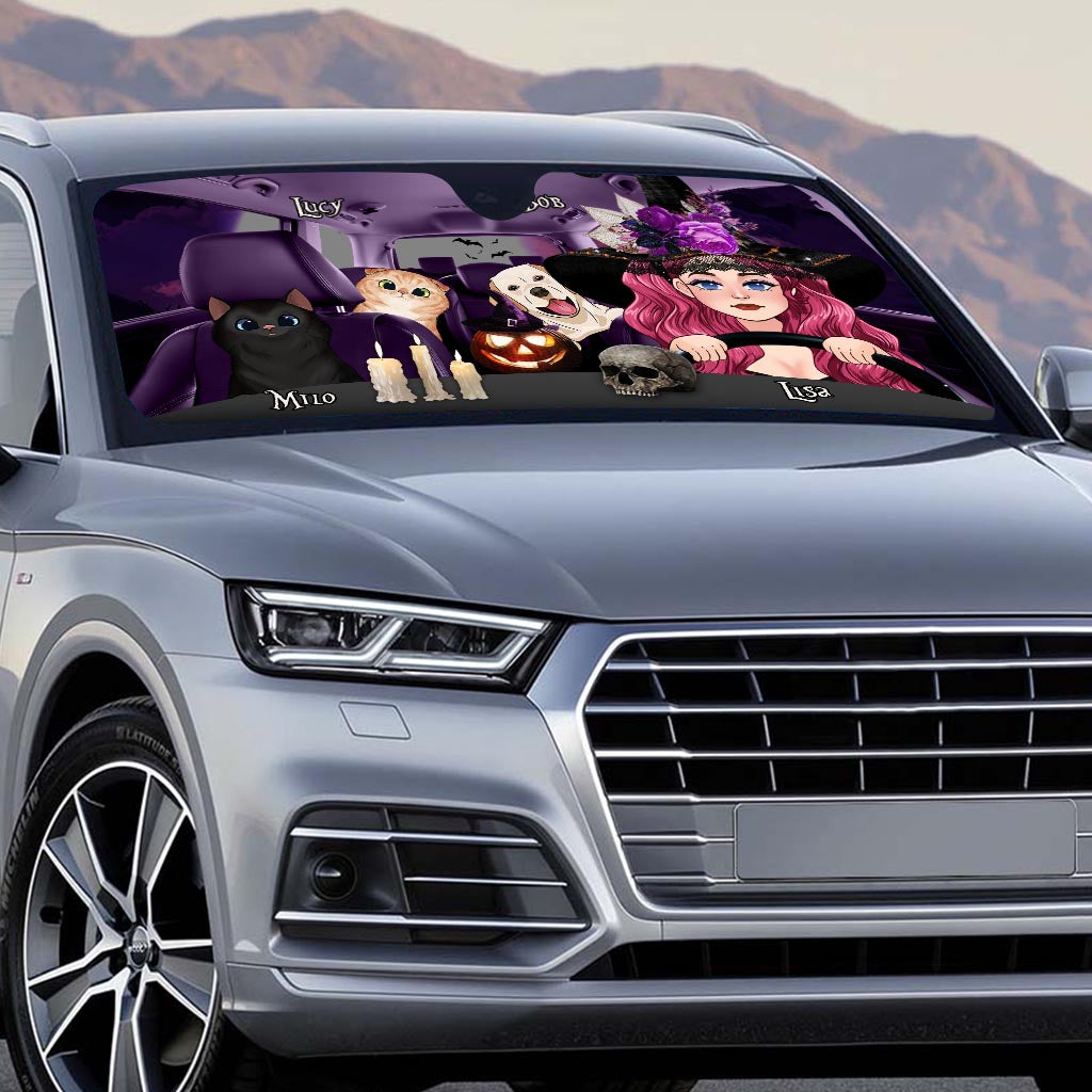 Âme de sorcière - Pare-soleil de voiture personnalisé pour sorcière