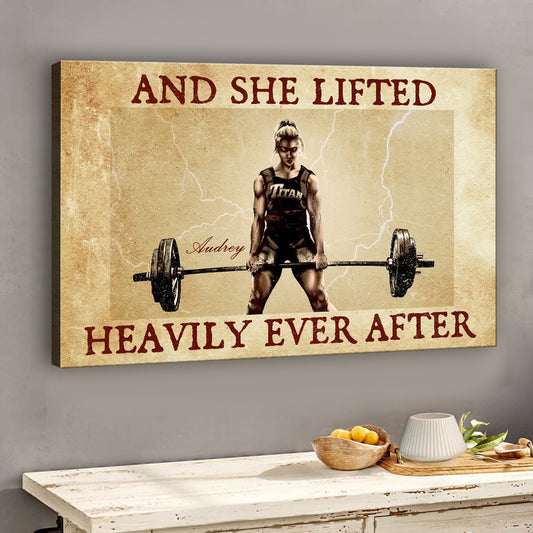 Et elle soulevait des poids pour toujours - Toile et affiche de fitness personnalisées