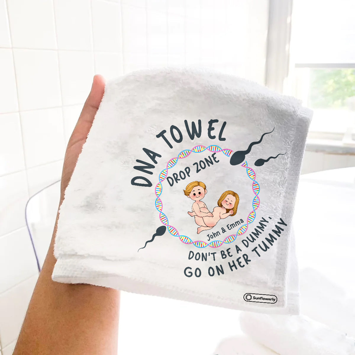 Drop Zone - Serviette de golf personnalisée pour couple