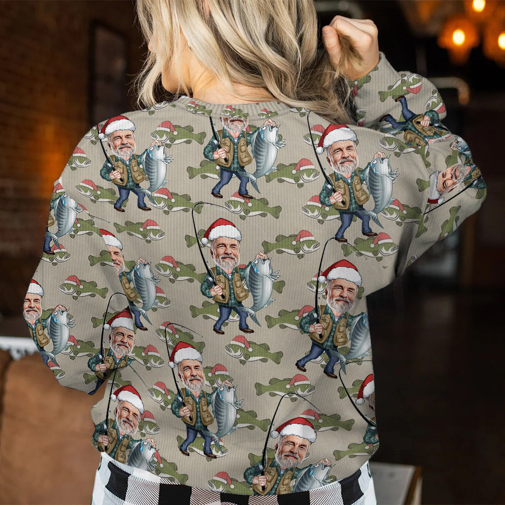 Noël sur le thème de la pêche - Pull moche de pêche personnalisé