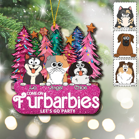 Allez, les Furbarbies, on y va ! - Cadeau pour les amoureux des chats - Ornement personnalisé