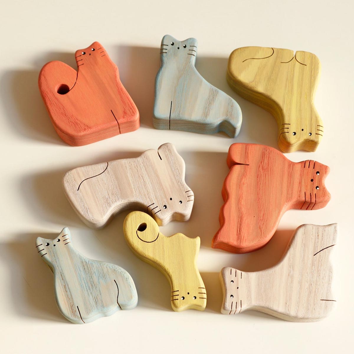 Puzzle Chat - Cadeau pour les amoureux des chats - Puzzle en bois personnalisé