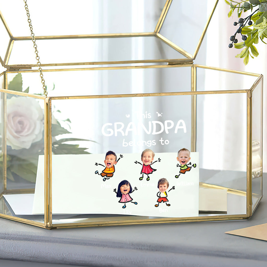 Ce grand-père appartient à - Autocollant personnalisé pour grand-père