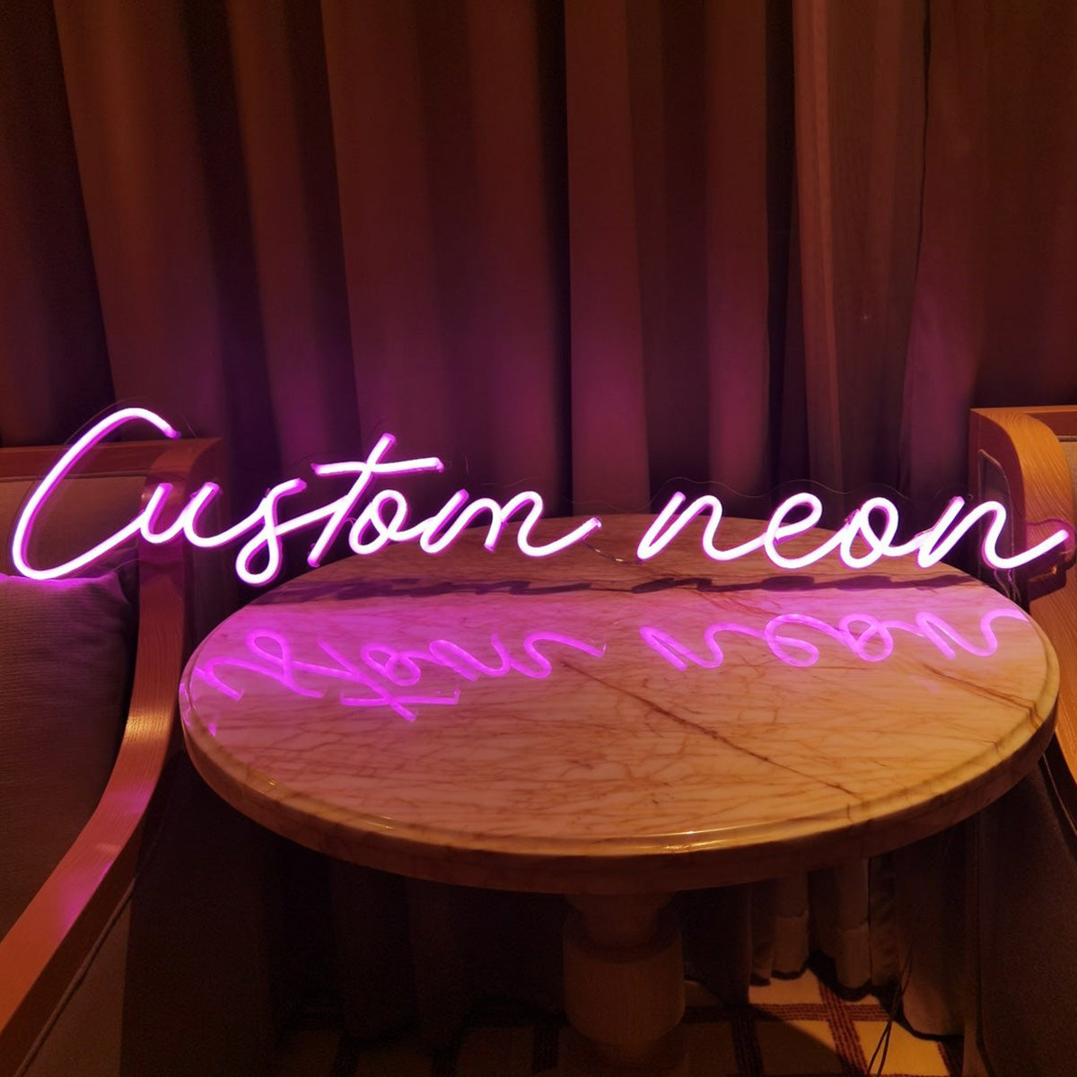 Texte personnalisé - Enseigne lumineuse personnalisée pour couple