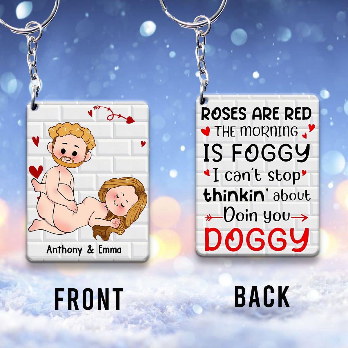 I Just Want You To Be Happy - Couple gift for husband, wife, boyfriend, girlfriend - Personalized Keychain