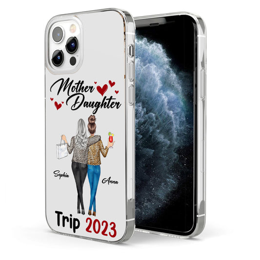 Coque de téléphone transparente personnalisée « Chevaux amoureux » - Maman