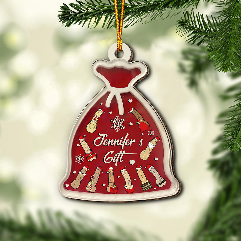 Sac du Père Noël - Ornement personnalisé pour couple