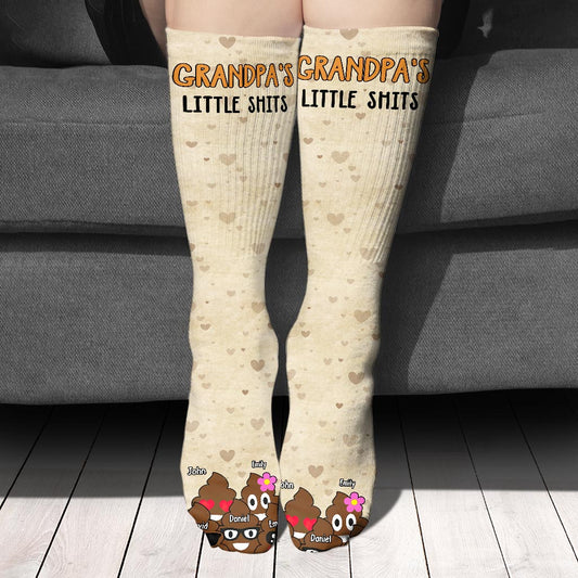 Les petits chouchous de papa - Cadeau pour papa, grand-mère, grand-père, maman, oncle, tante - Chaussettes personnalisées