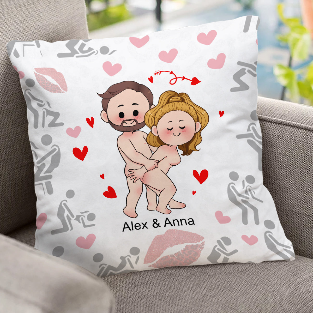 I Just Want You To Be Happy Custom Screenshot Messages - gift for husband, wife, boyfriend, girlfriend - Personalized Throw Pillow